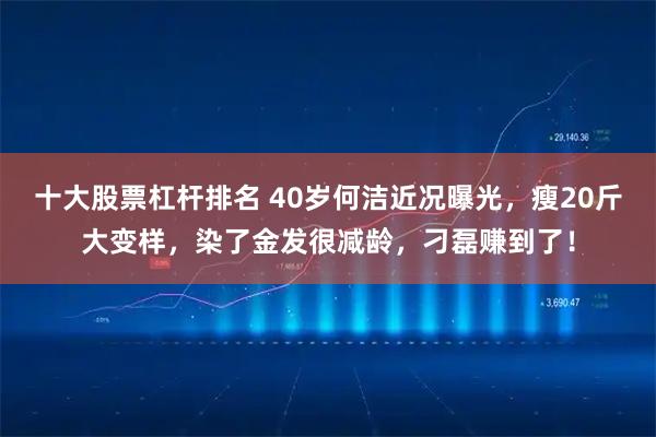 十大股票杠杆排名 40岁何洁近况曝光，瘦20斤大变样，染了金发很减龄，刁磊赚到了！